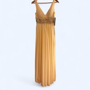 My Michelle Butter Yellow Embellished Maxi Dress
